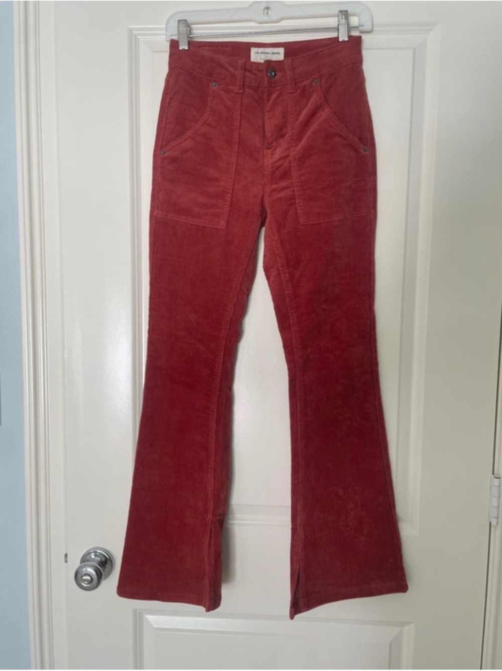 The Normal Brand Women's Brick Red Corduroy Flare Jeans